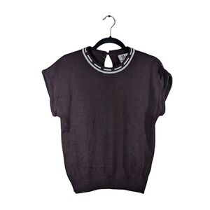 Vintage Mita Brown Short Sleeve Sweater Size 4P